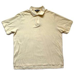 Vintage Lands' End Polo Shirt Mens 2XL 50-52‎ Light Yellow Rugby USA Classic NEW